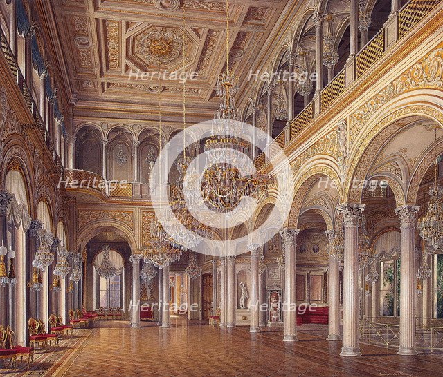 Interiors of the New Hermitage. The Pavilion Hall. Artist: Hau, Eduard (1807-1887)