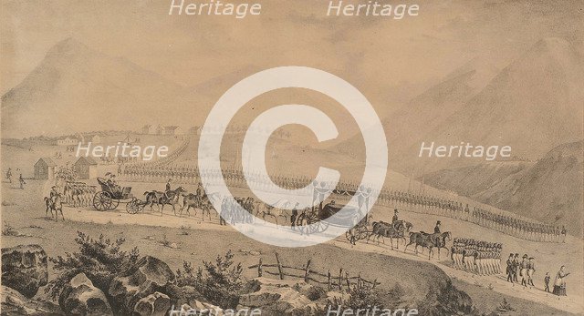 Napoleon's Funeral procession. Saint Helena, 9th May 1821, 1839.