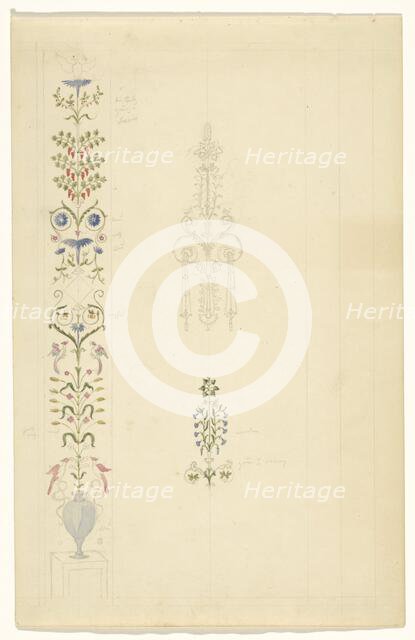 Pilast filling and two parts of pilasters, c.1835-c.1860. Creator: Workshop of Franz Jakob Kreuter.