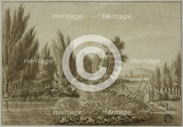 View Over the Leine near Gottingan Toward Rosdorf Warte, n.d. Creator: Unknown.