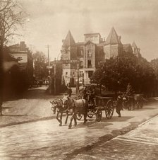 Horse-drawn ambulance, Belgium, c1914-c1918. Artist: Unknown.