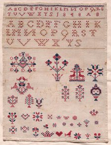 Sampler, 1848. Creator: Unknown.