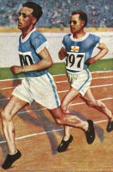 Finnish runners Ville Ritola and Paavo Nurmi, 1928. Creator: Unknown.