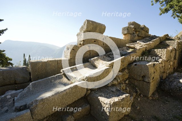 The water line at Delphi, Greece. Artist: Samuel Magal