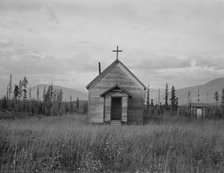 Abandoned church in cut-over area, Boundary County, Idaho, 1939. Creator: Dorothea Lange.