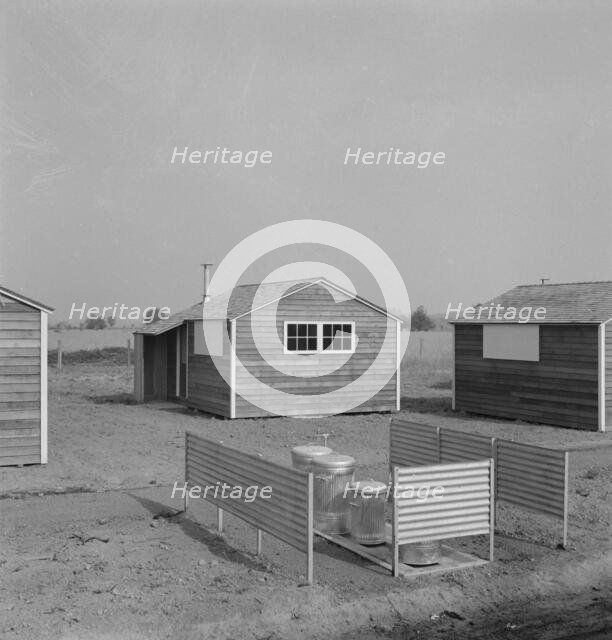 Garbage disposal in new Yamhill farm family labor camp, near McMinnville, Oregon, 1939. Creator: Dorothea Lange.