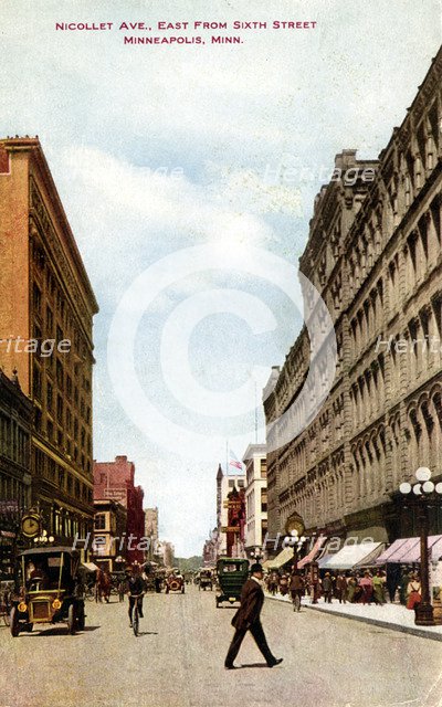 Nicollet Avenue, Minneapolis, Minnesota, USA, 1915. Artist: Unknown