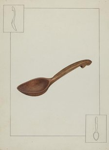 Wooden Spoon, 1935/1942. Creator: Unknown.