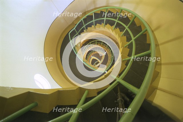 Staircase inside Dungeness lighthouse, Shepway, Kent, 1997. Artist: N Corrie