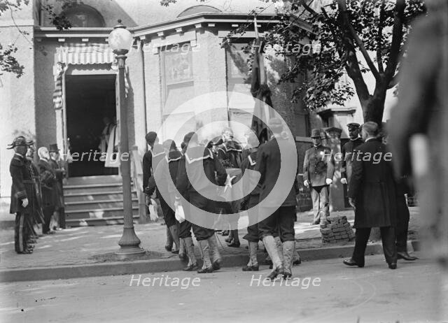 Schley, Winfield Scott, Rear Admiral, U.S.N. Funeral, St. John's Church - Pallbearers..., 1911. Creator: Harris & Ewing.