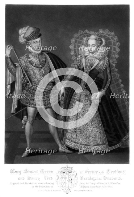 'Mary Stuart, Queen of France and Scotland, and Henry Lord Darnley, Her Husband', (1816).Artist: Robert Dunkarton
