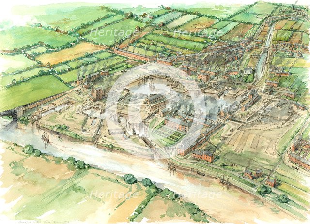 Development of  Stourport c1809, (c1980-2010) Artist: Peter Dunn.