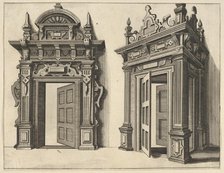 Two Wooden Portals from 'Verscheyden Schrynwerck (...)' ['Plusieurs Menuiseries (...)'], 1658. Creator: Paul Vredeman de Vries.