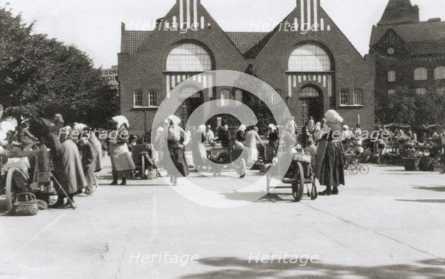 Market trade in the square of Landskrona, Sweden, 1930. Artist: Unknown
