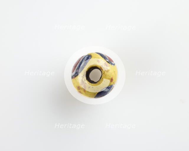 Bead, spherical; large bore, Ptolemaic Dynasty or Roman Period, 305 BCE-14 CE. Creator: Unknown.