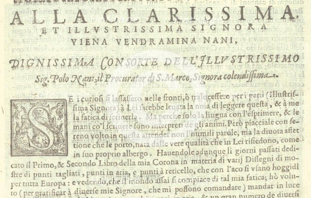 Corona delle Nobili et Virtuose Donne: Libro I-IV, page 58 (recto), 1601. Creator: Unknown.