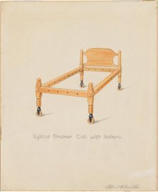 Shaker Cot, c. 1937. Creator: Alfred H. Smith.