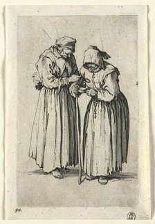 The Beggars: Two Beggar Women, c. 1623. Creator: Jacques Callot (French, 1592-1635).
