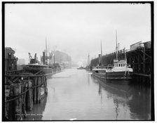 City ship canal, Buffalo, between 1890 and 1901. Creator: Unknown.