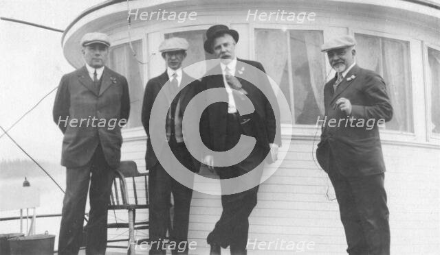 W.H. Fairbanks, Frank G. Carpenter, Tom Magowan, and Mr. MacPherson, between c1900 and 1916. Creator: Unknown.