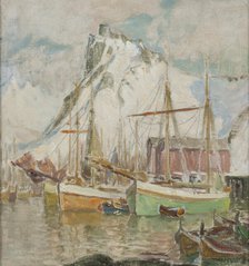 In the Harbour, Svolvaer. Study from Lofoten, 1905. Creator: Anna Katarina Boberg.