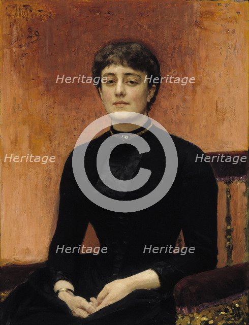 Portrait of Yelizaveta Zvantseva (1864-1921). Artist: Repin, Ilya Yefimovich (1844-1930)