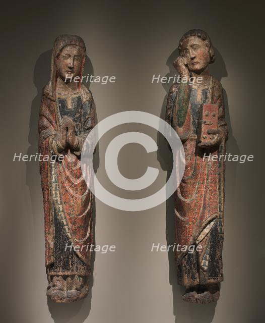 Mourning Saint John and Mourning Virgin (pair), c. 1250-1275. Creator: Unknown.