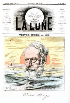 Victor Hugo, French poet, dramatist and novelist, 1867. Artist: Andre Gill