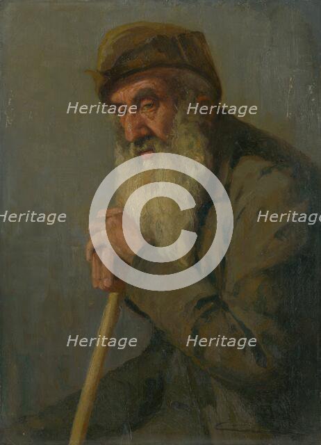 Study of a Seated Old Man, 1890-1910. Creator: Ludovit Cordak.