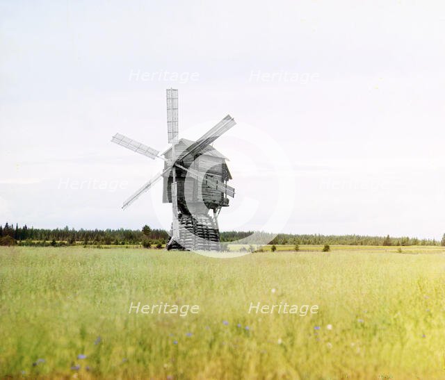 Windmill [Russian Empire], 1909. Creator: Sergey Mikhaylovich Prokudin-Gorsky.