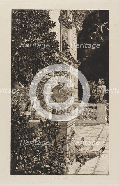 In Flagranti, from Dramas, Opus IX (Dramen, Opus IX), 1883. Creator: Klinger, Max (1857-1920).