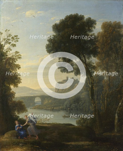 Landscape with Hagar and the Angel, 1646. Artist: Lorrain, Claude (1600-1682)