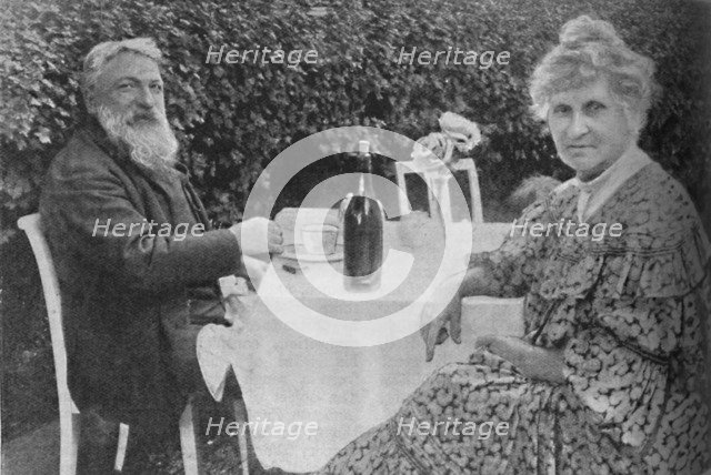 'Auguste Rodin - Rodin and his Wife in their Garden at Meudon', c1925. Artist: Unknown.
