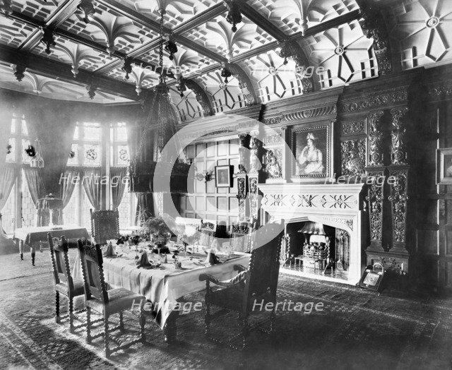 Victorian dining room, Enmore, 34 Alexandra Drive, Sefton Park, Liverpool, Merseyside, 1896. Creator: Henry Bedford Lemere.