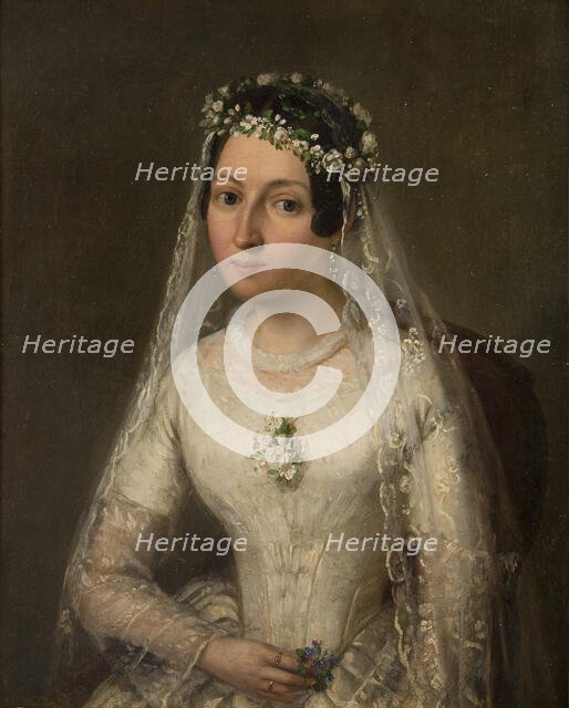Portrait of Teresa Markowska née Palczewska, 1849. Creator: Antoni Kolasinski.