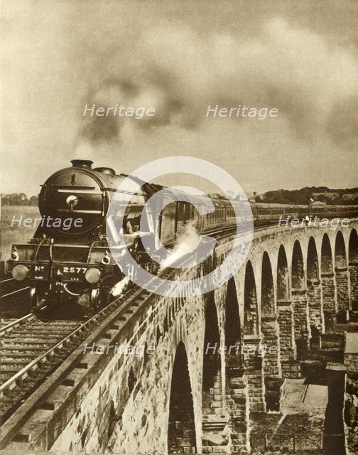 The 'Flying Scotsman'...non-stop run between King's Cross and Newcastle, 11 July 1927, (1935). Creator: Unknown.