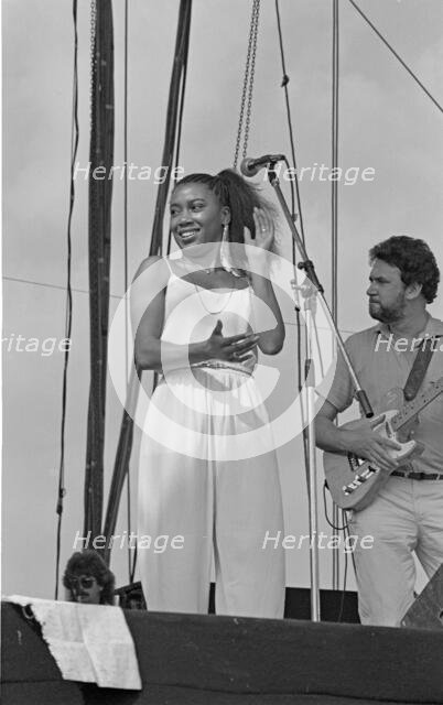 Carol Kenyon and Jim Mullen, Capital Jazz Festival, Knebworth House, Herts, July 1982. Creator: Brian O'Connor.