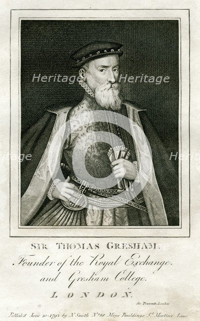 Sir Thomas Gresham, British merchant and financier, 16th century (1793). Artist: Unknown