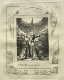The Book of Job: Pl. 18, And my Servant Job shall pray for you, 1825. Creator: William Blake (British, 1757-1827).