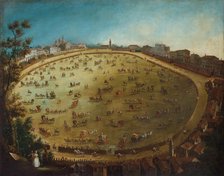 Horse races at the Prato della Valle in Padua, Mid of the 18th cen.. Creator: Fossati, Giorgio (1706-1778).
