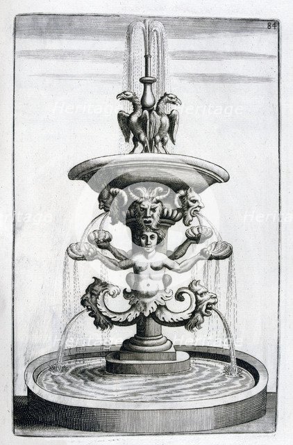 Fountain design, 1664. Artist: Georg Andreas Bockler