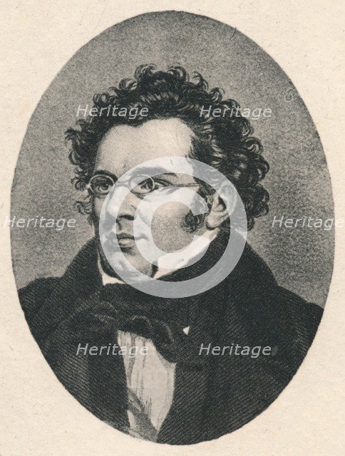 'Schubert.', 1819, (1895). Artist: August Weger.