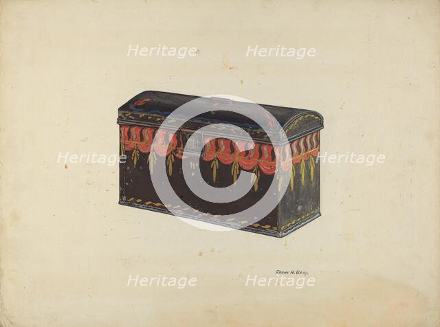 Toleware Tin Box, c. 1938. Creator: Frank Gray.