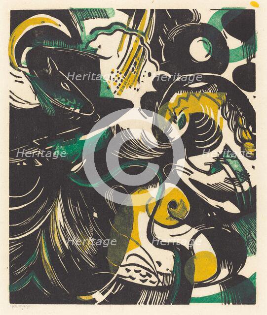 Genesis II (Schopfungsgeschichte II), 1914. Creator: Franz Marc.