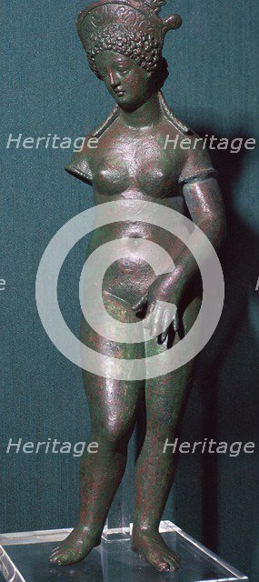 The modest Venus, a Roman bronze statuette, 1st century. Artist: Unknown