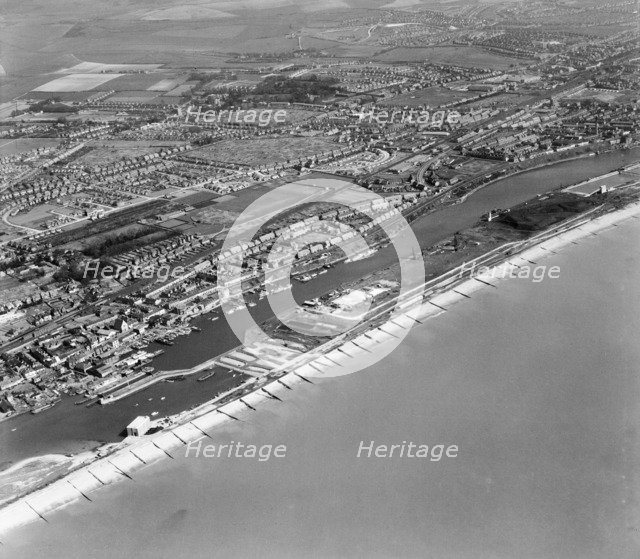 Shoreham Harbour and environs, West Sussex, 1948. Artist: Aerofilms.