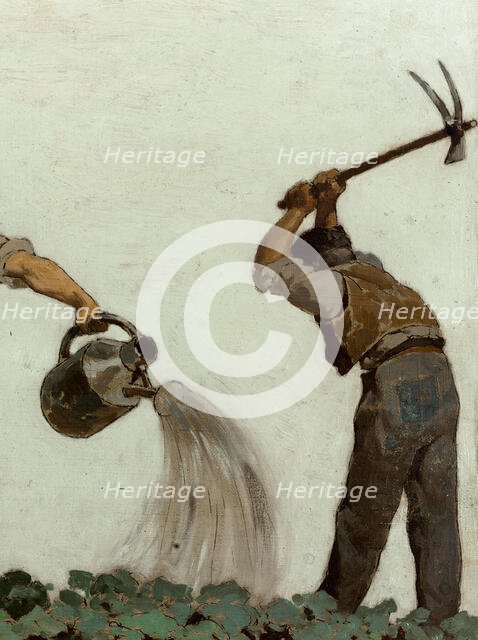 L'horticulture : Esquisse pour l'école de la rue Château-Landon, 10ème arrondissement..., c.1881. Creator: Jules Didier.