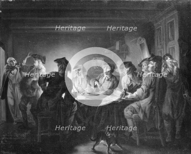 The Political Pitcher, Act II, Scene 2; Holberg Gallery, 1810-1828.
 Creator: Christian August Lorentzen.