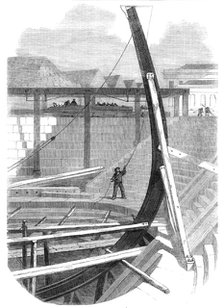 The new iron-clad fleet: stem of Her Majesty's steam-frigate Achilles, 50 guns, 1862. Creator: Unknown.