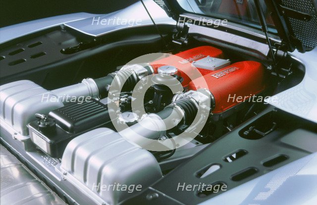 2000 Ferrari 360 Modena Spyder engine. Artist: Unknown.
